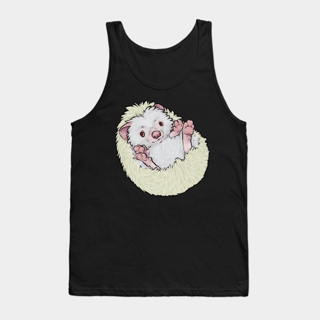 Baby Hedgehog - Albino Apricot Variant Tank Top by SalemKittie